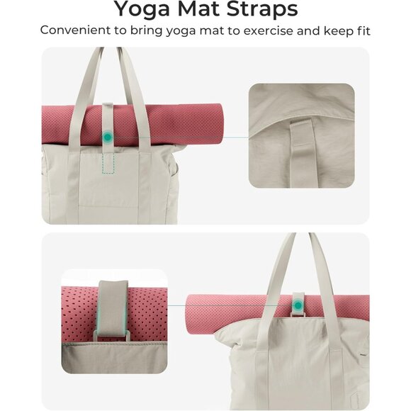 Tote Bag for Women, Tote Bag with Zipper Work Tote with Compartments Nurse Shoul - Picture 5 of 7